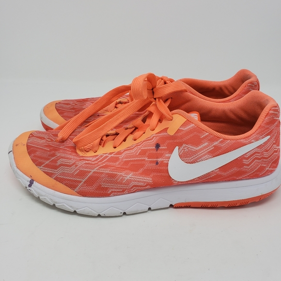 Nike Womans Size 7 Orange White Running Shoe FLAW Read Description - Picture 5 of 16